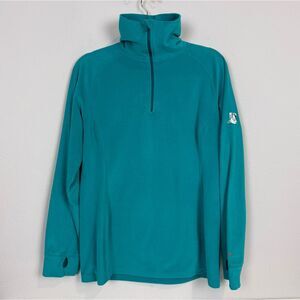 Burton Dryride Quarter Zip Snowboarding Fleece Teal XL